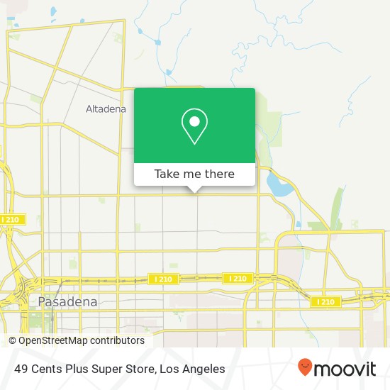 Mapa de 49 Cents Plus Super Store