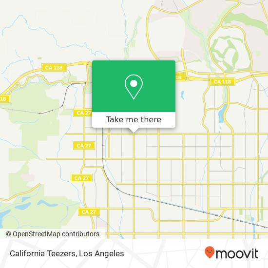 California Teezers map