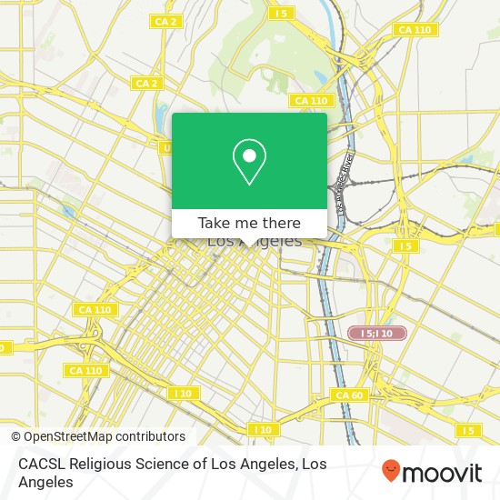 Mapa de CACSL Religious Science of Los Angeles