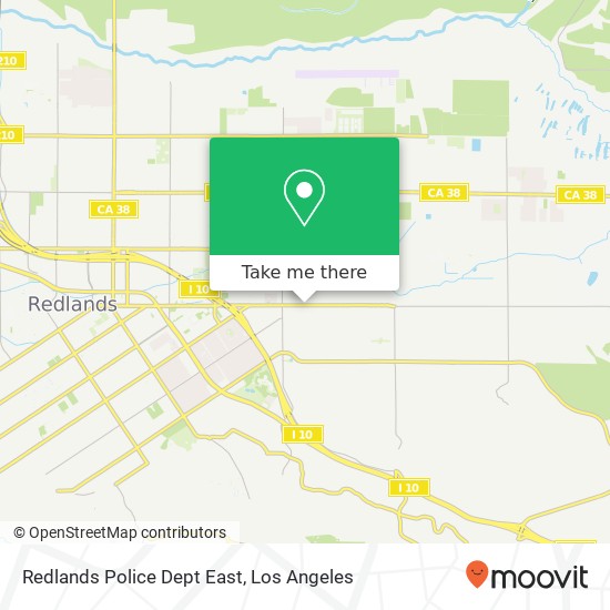 Redlands Police Dept East map