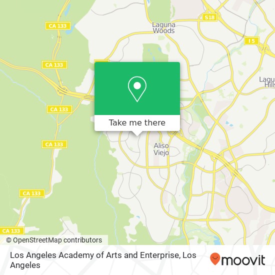 Mapa de Los Angeles Academy of Arts and Enterprise