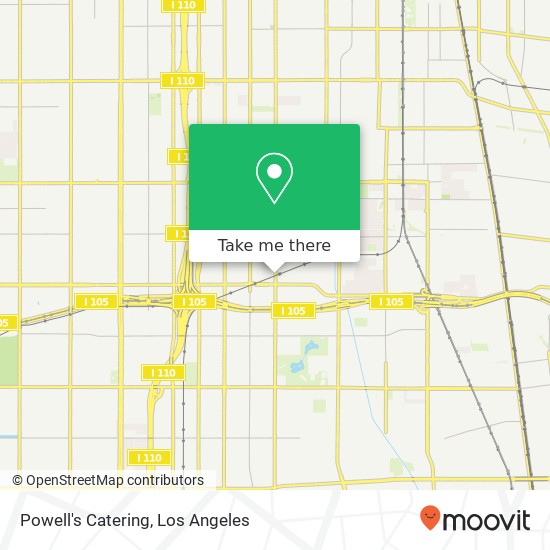 Powell's Catering map