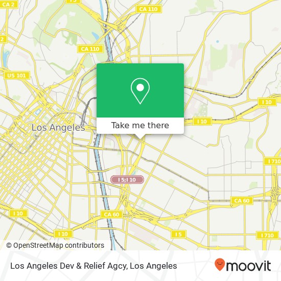 Los Angeles Dev & Relief Agcy map