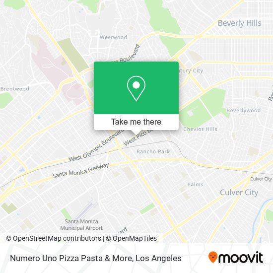 Mapa de Numero Uno Pizza Pasta & More