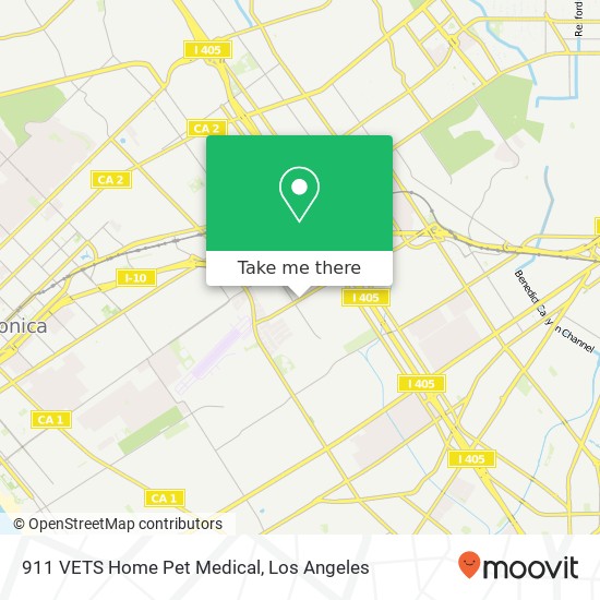 Mapa de 911 VETS Home Pet Medical