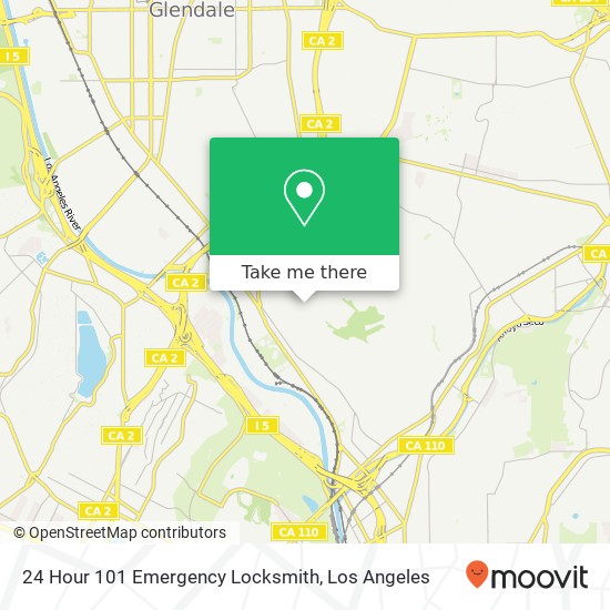 24 Hour 101 Emergency Locksmith map