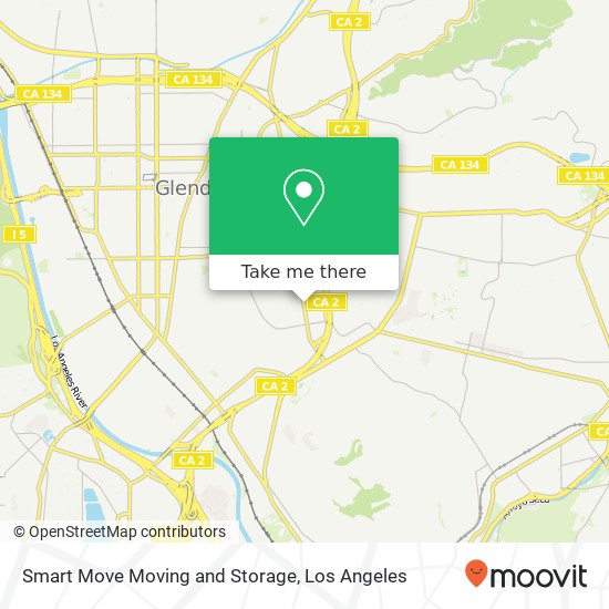 Mapa de Smart Move Moving and Storage