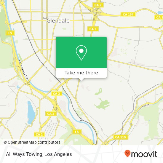 All Ways Towing map