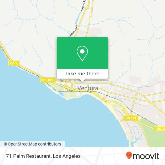 71 Palm Restaurant map