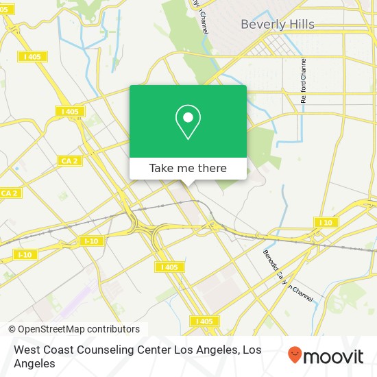 Mapa de West Coast Counseling Center Los Angeles