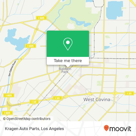 Mapa de Kragen Auto Parts