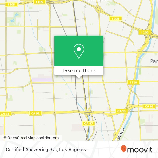 Mapa de Certified Answering Svc