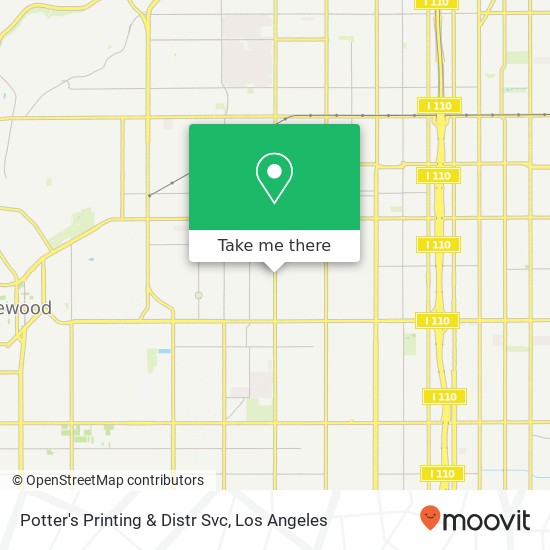 Potter's Printing & Distr Svc map