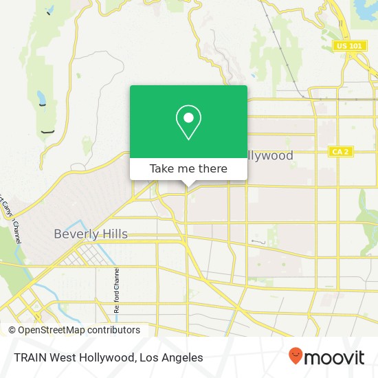 Mapa de TRAIN West Hollywood