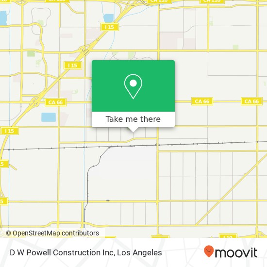 D W Powell Construction Inc map