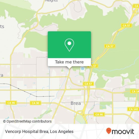 Vencorp Hospital Brea map