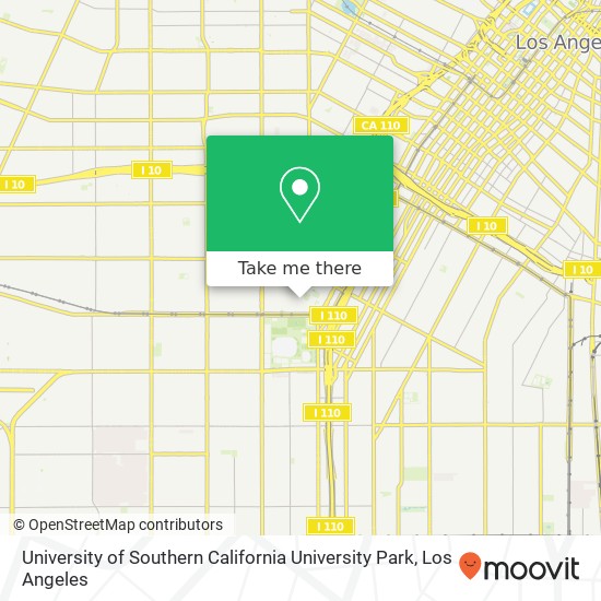 University of Southern California University Park map