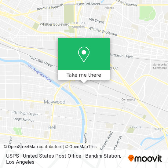 USPS - United States Post Office - Bandini Station map