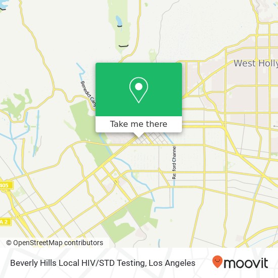 Beverly Hills Local HIV / STD Testing map