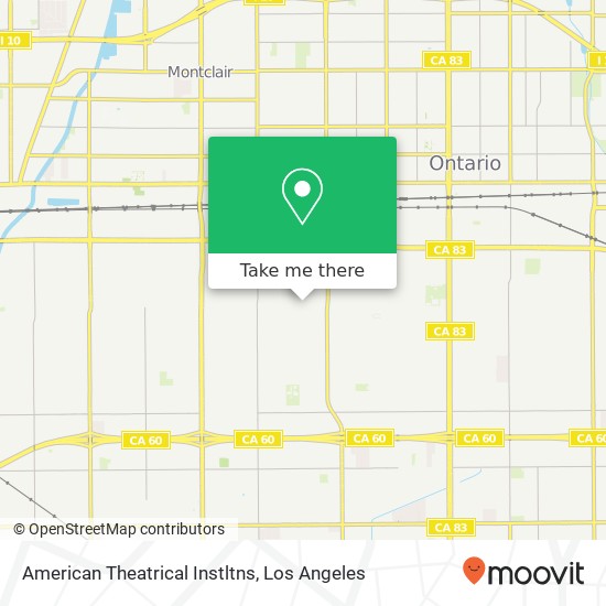 American Theatrical Instltns map