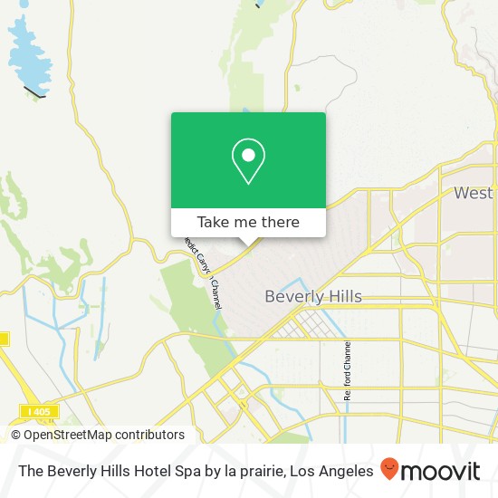 Mapa de The Beverly Hills Hotel Spa by la prairie
