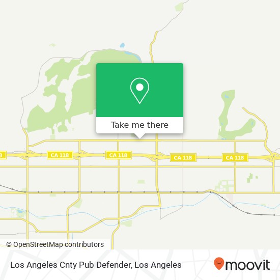 Mapa de Los Angeles Cnty Pub Defender