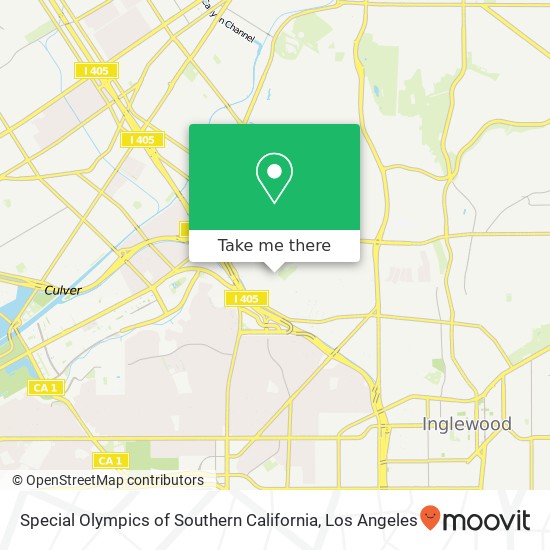 Special Olympics of Southern California map