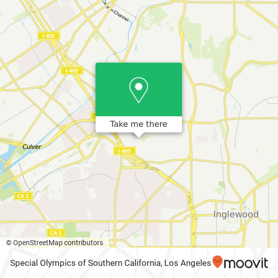 Mapa de Special Olympics of Southern California