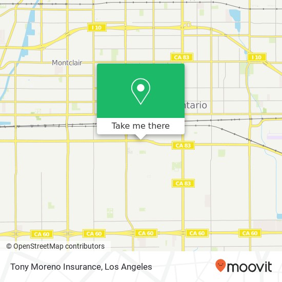 Mapa de Tony Moreno Insurance