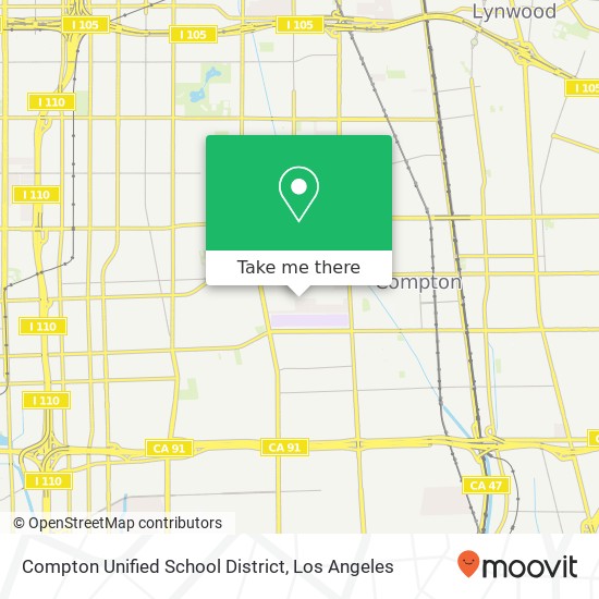 Compton Unified School District map