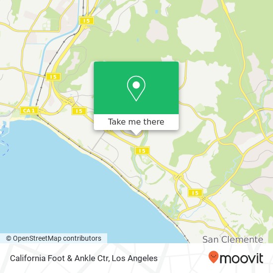 Mapa de California Foot & Ankle Ctr