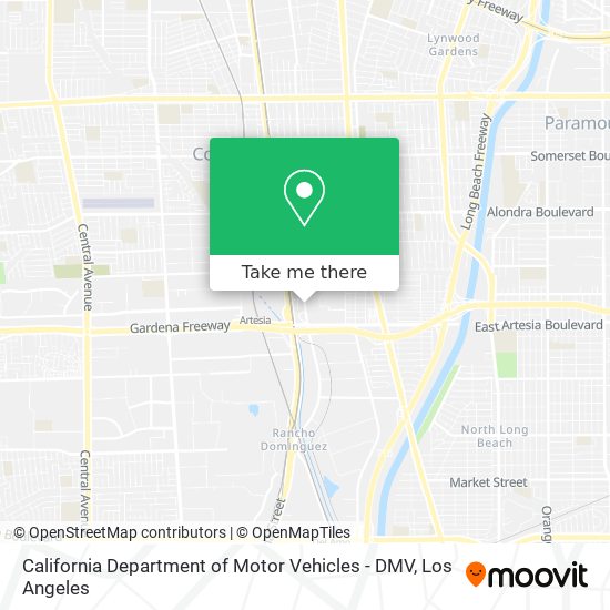 California Department of Motor Vehicles - DMV map