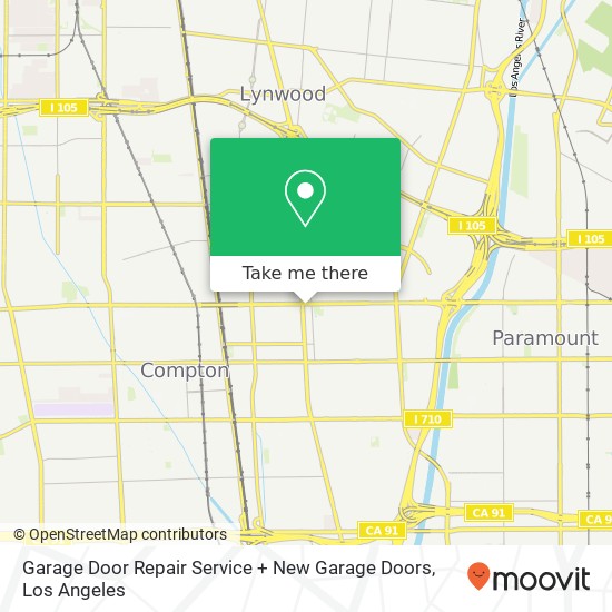 Garage Door Repair Service + New Garage Doors map