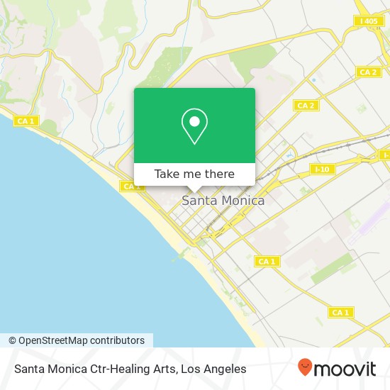 Santa Monica Ctr-Healing Arts map