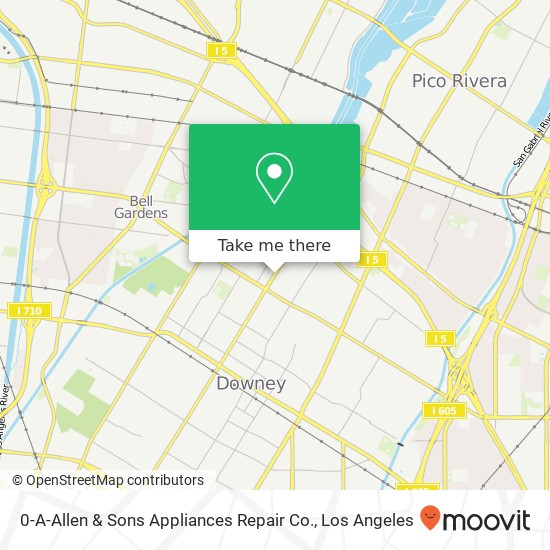 Mapa de 0-A-Allen & Sons Appliances Repair Co.