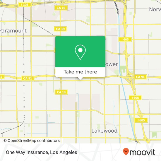 One Way Insurance map