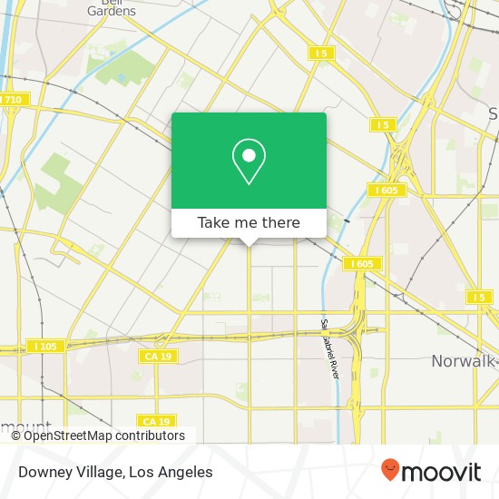 Downey Village map