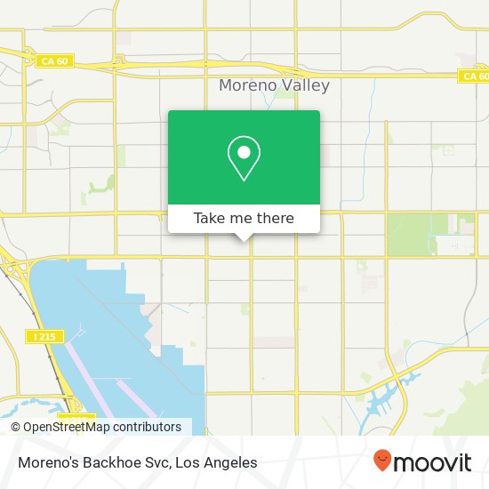 Moreno's Backhoe Svc map