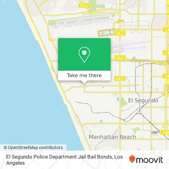 Mapa de El Segundo Police Department Jail Bail Bonds