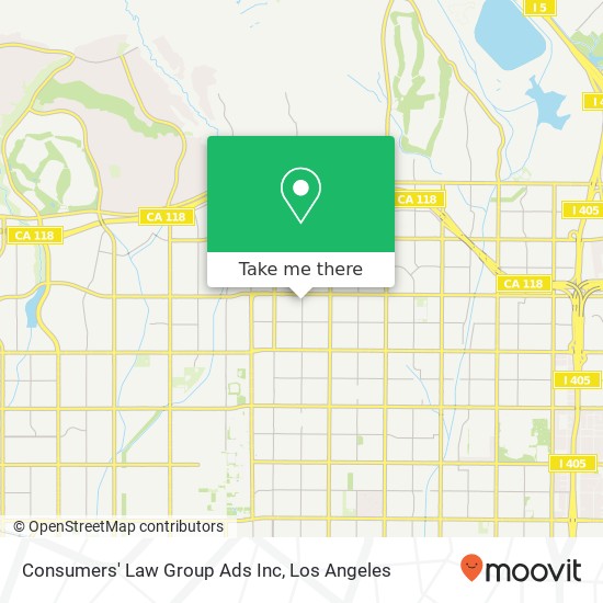 Consumers' Law Group Ads Inc map