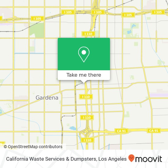 California Waste Services & Dumpsters map