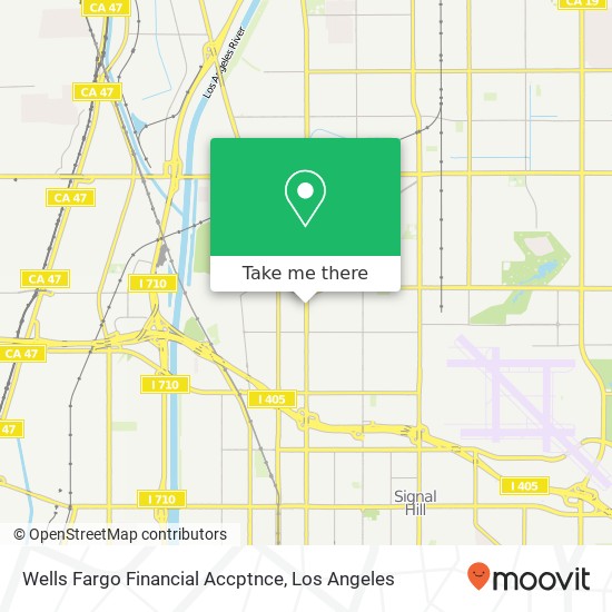 Wells Fargo Financial Accptnce map