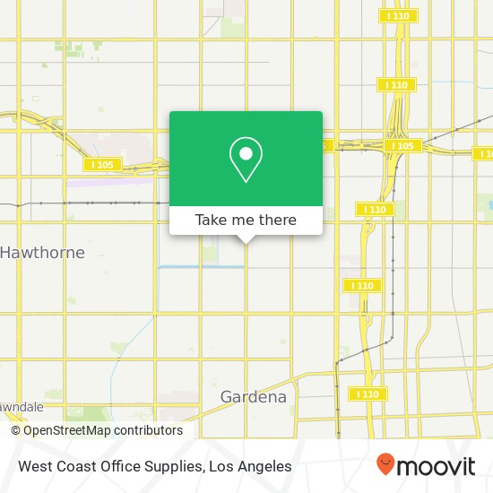 West Coast Office Supplies map