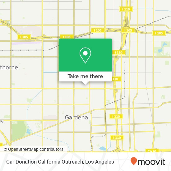 Car Donation California Outreach map