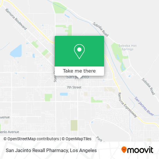 Mapa de San Jacinto Rexall Pharmacy