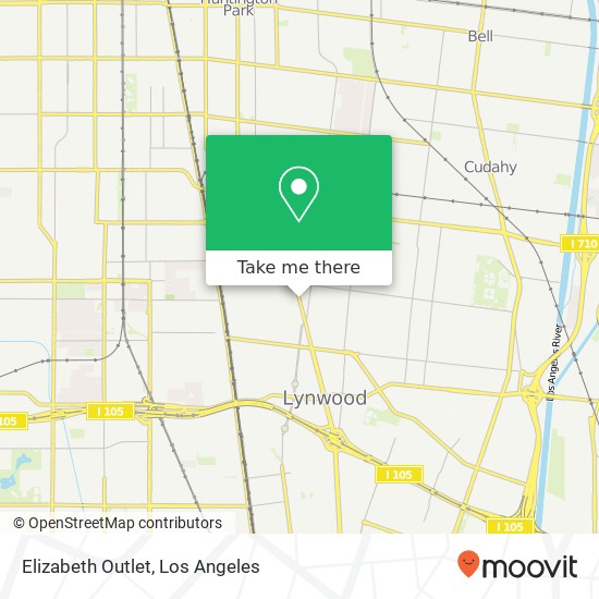 Elizabeth Outlet map