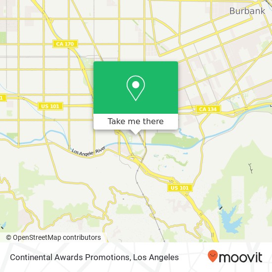 Mapa de Continental Awards Promotions