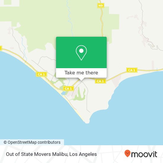 Mapa de Out of State Movers Malibu