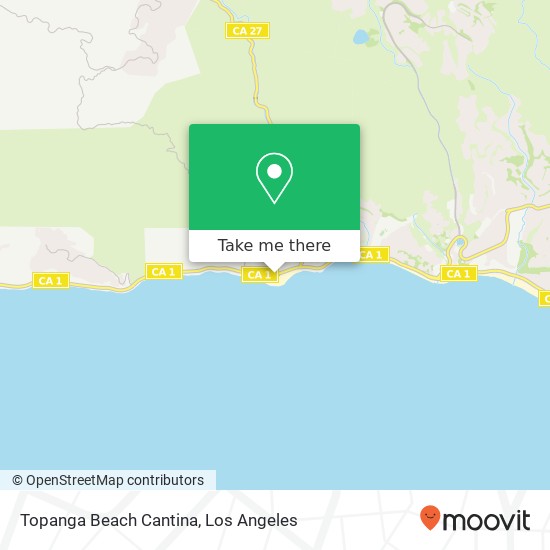 Mapa de Topanga Beach Cantina
