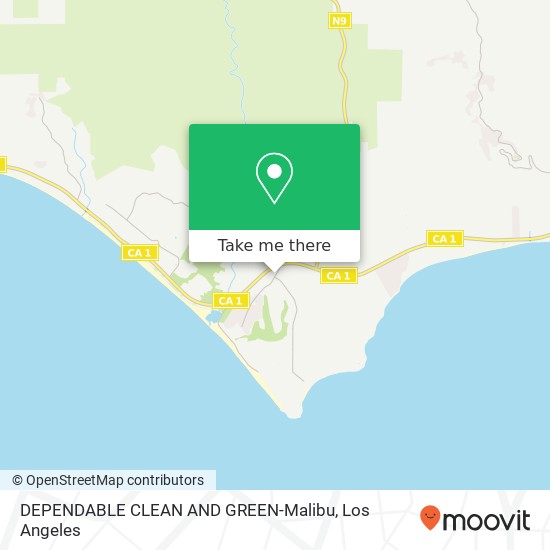 DEPENDABLE CLEAN AND GREEN-Malibu map